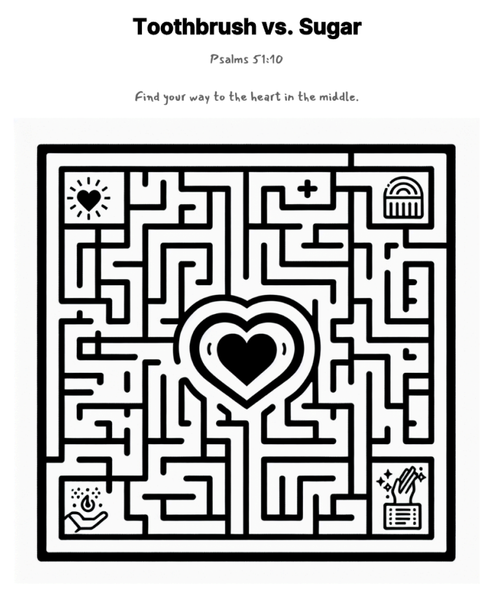 Toothbrush vs. Sugar maze